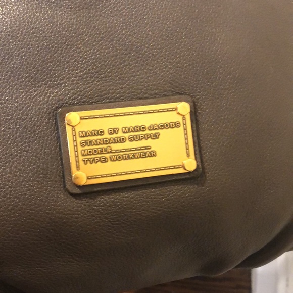 MARC JACOBS Grey Leather Top Handle Crossbody Women’s Workwear Satchel Tote - Picture 12 of 17